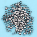 100pcs Stainless Steel Ball Crimp End Beads for DIY Jewelry Making