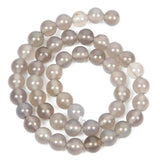 Grey Natural Stone Agates Beads Round Loose Beads 4-12 MM