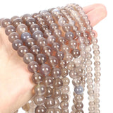 Grey Natural Stone Agates Beads Round Loose Beads 4-12 MM