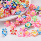 Mixed Flower Shape Polymer Clay Spacer Beads for DIY Jewelry Making