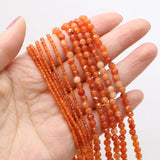 Faceted Round Natural Stone Beads Loose Isolation Beads