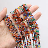 Faceted Round Natural Stone Beads Loose Isolation Beads