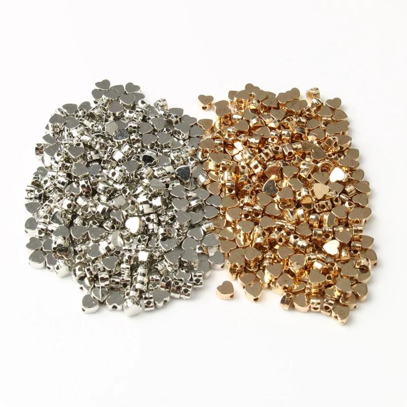 50pcs CCB Beads Natural Silver Plated Stone Loose Beads For Jewelry Making
