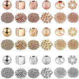 50pcs CCB Beads Natural Silver Plated Stone Loose Beads For Jewelry Making