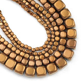 Copper Hematite Cube Spacer Beads for Jewelry Making