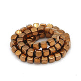 Copper Hematite Cube Spacer Beads for Jewelry Making