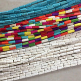 Natural Gem Stone Howlite Beads 4*13MM Bracelet