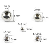 Stainless Steel Spacer Round Ball Beads Metal Charm DIY Jewelry Making
