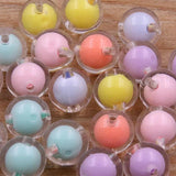 50Pcs Acrylic Beads Frosted Round Spacer Beads for Jewelry Making DIY