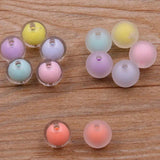 50Pcs Acrylic Beads Frosted Round Spacer Beads for Jewelry Making DIY