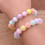 50Pcs Acrylic Beads Frosted Round Spacer Beads for Jewelry Making DIY
