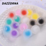 16mm Multicolor Frosted Half Hole Acrylic Beads Round Spacer for Jewelry Making