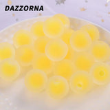 16mm Multicolor Frosted Half Hole Acrylic Beads Round Spacer for Jewelry Making