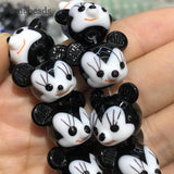 15x19mm Cartoon Mouse Lampwork Pendant Beads for DIY Jewelry