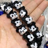 15x19mm Cartoon Mouse Lampwork Pendant Beads for DIY Jewelry