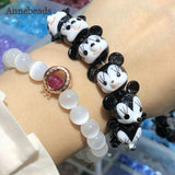 15x19mm Cartoon Mouse Lampwork Pendant Beads for DIY Jewelry