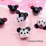 15x19mm Cartoon Mouse Lampwork Pendant Beads for DIY Jewelry