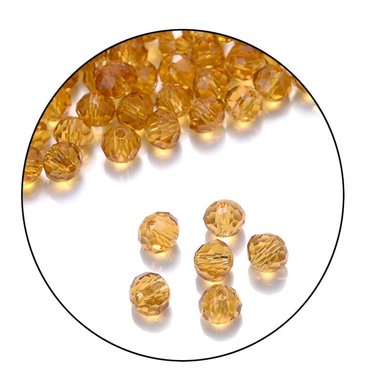 Crystal Beads Geometric Faceted Beads for Jewelry - 34 Colors