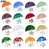 Crystal Beads Geometric Faceted Beads for Jewelry - 34 Colors