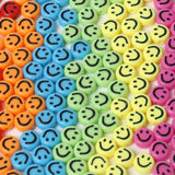 100pcs Acrylic Smiley Face Beads 7x4mm Happy Face Heart Beads DIY