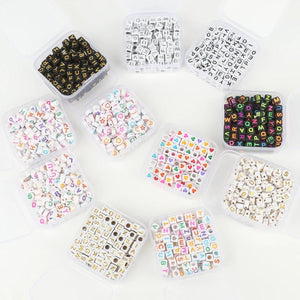 100pcs Acrylic Letter Beads Box Set Kids Jewelry Making
