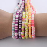 330pcs 6mm Flat Round Clay Beads DIY Jewelry Making Bracelet