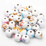 Cartoon Animal Pattern 15mm Wood Beads 10pcs DIY Findings