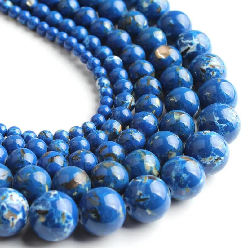 Multicolor Shell Howlite Round Beads for Jewelry Making DIY Bracelet