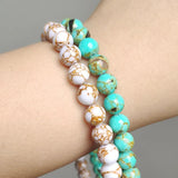 Multicolor Shell Howlite Round Beads for Jewelry Making DIY Bracelet