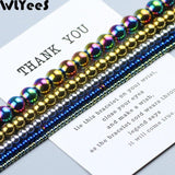 Silver Plated Hematite Beads Round Natural Stone 2-10mm Loose Beads