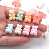 10pcs Candy Plush Bear Pendant Acrylic Beads for Jewelry Making DIY
