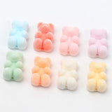 10pcs Candy Plush Bear Pendant Acrylic Beads for Jewelry Making DIY