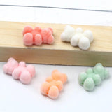 10pcs Candy Plush Bear Pendant Acrylic Beads for Jewelry Making DIY