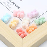 10pcs Candy Plush Bear Pendant Acrylic Beads for Jewelry Making DIY