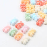 10pcs Candy Plush Bear Pendant Acrylic Beads for Jewelry Making DIY