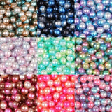 3-12mm Gradient Mermaid Pearls Beads No Hole ABS Round Pearls For DIY Jewelry