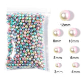 3-12mm Gradient Mermaid Pearls Beads No Hole ABS Round Pearls For DIY Jewelry