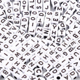 5mm Mixed Square Letter Acrylic Alphabet Cube Beads Jewelry Making DIY