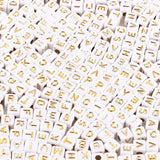 5mm Mixed Square Letter Acrylic Alphabet Cube Beads Jewelry Making DIY