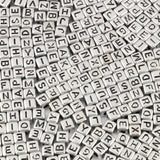5mm Mixed Square Letter Acrylic Alphabet Cube Beads Jewelry Making DIY