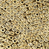 5mm Mixed Square Letter Acrylic Alphabet Cube Beads Jewelry Making DIY