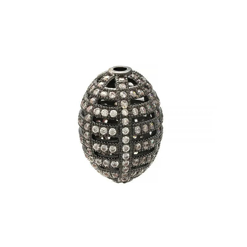 15x20mm Oval Crystal Hollow Spacer Beads for Bracelet Necklace Making
