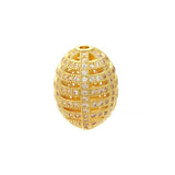 15x20mm Oval Crystal Hollow Spacer Beads for Bracelet Necklace Making