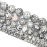 Grey Map Stone Earth Charm Beads 4/6/8/10/12 MM