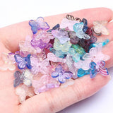20-100pcs 10mm Multicolor Small Butterfly Czech Glass Beads Crystal Spacer Beads