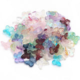 20-100pcs 10mm Multicolor Small Butterfly Czech Glass Beads Crystal Spacer Beads