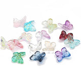 20-100pcs 10mm Multicolor Small Butterfly Czech Glass Beads Crystal Spacer Beads