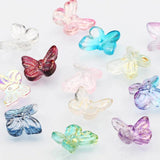 20-100pcs 10mm Multicolor Small Butterfly Czech Glass Beads Crystal Spacer Beads