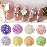 Dyed Gravel Shell Small Tiny Aurora Nail Decor Crafts 3-5mm