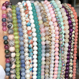 Natural Stone Agtes Amazonite Pearl Jades Hematite Jaspers Tiger Eye Beads